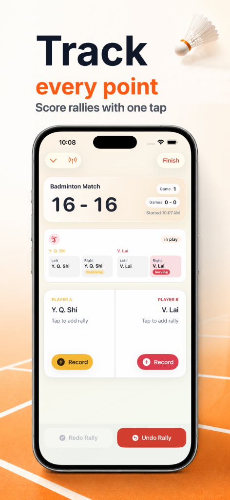 Track every point screen
